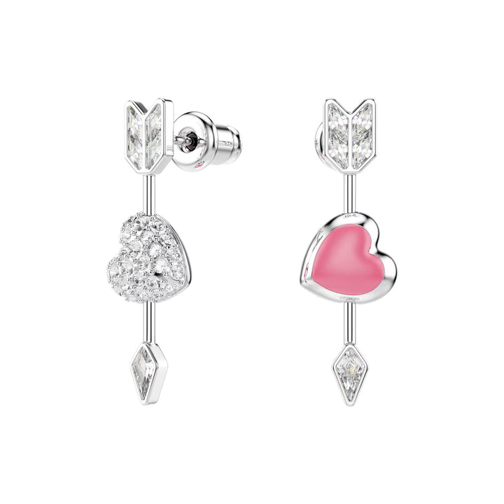 Swarovski Idyllia Drop Ohrhänger Verschiedene Schliffe Herz mit Pfeil Weiss Rhodiniert - 5749602