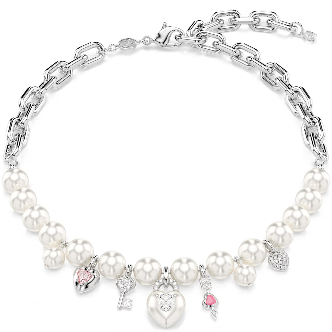 Swarovski Collana Idyllia Crystal Pearl Taglio misto Bianca Placcato rodio - 5749601