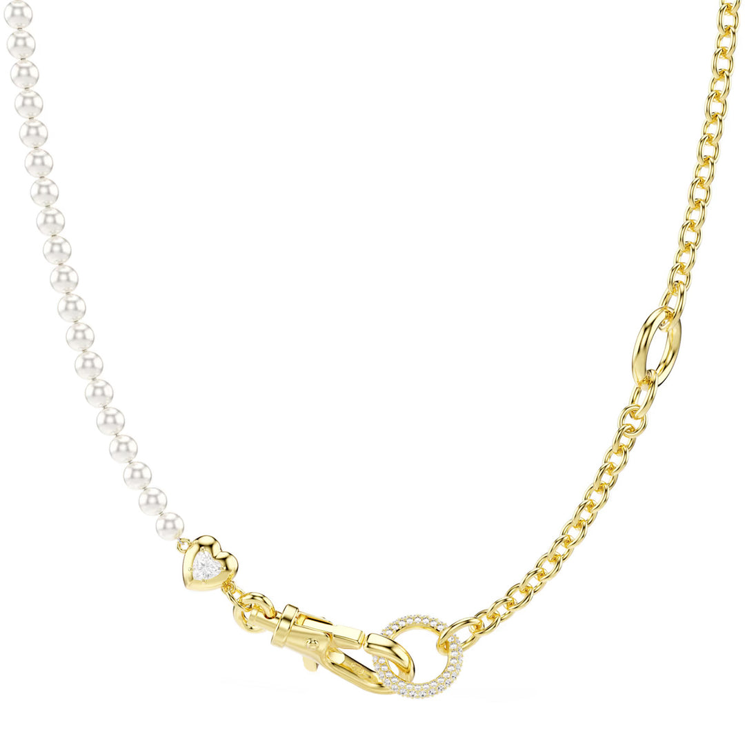 Swarovski Idyllia necklace Crystal pearl White Gold tone plated - 5742961