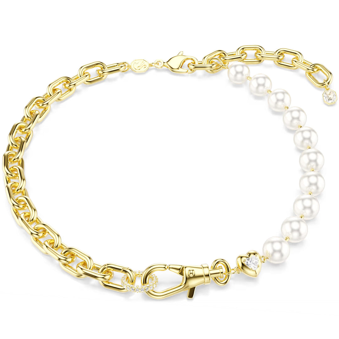 Swarovski Collana Idyllia Crystal Pearl Bianca Placcato color oro - 5743993