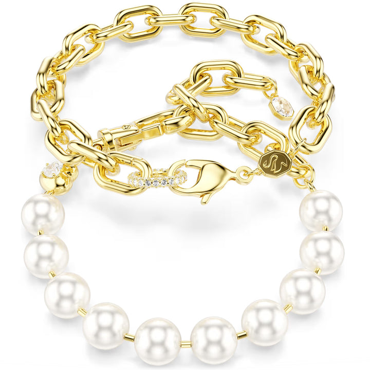 Swarovski Idyllia Halskette Kristallperle Weiss Goldlegierungsschicht - 5743993