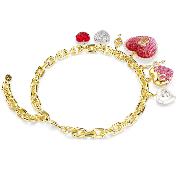 Swarovski Idyllia Halskette Verschiedene Schliffe Herz Schlüssel Mehrfarbig Goldlegierungsschicht - 5742956