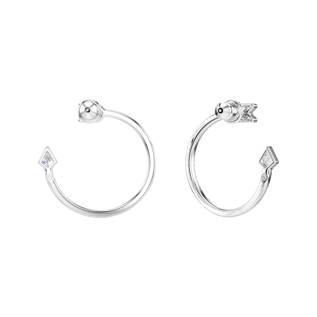 Swarovski Idyllia Kreolen Verschiedene Schliffe Pfeil Weiss Rhodiniert - 5741522
