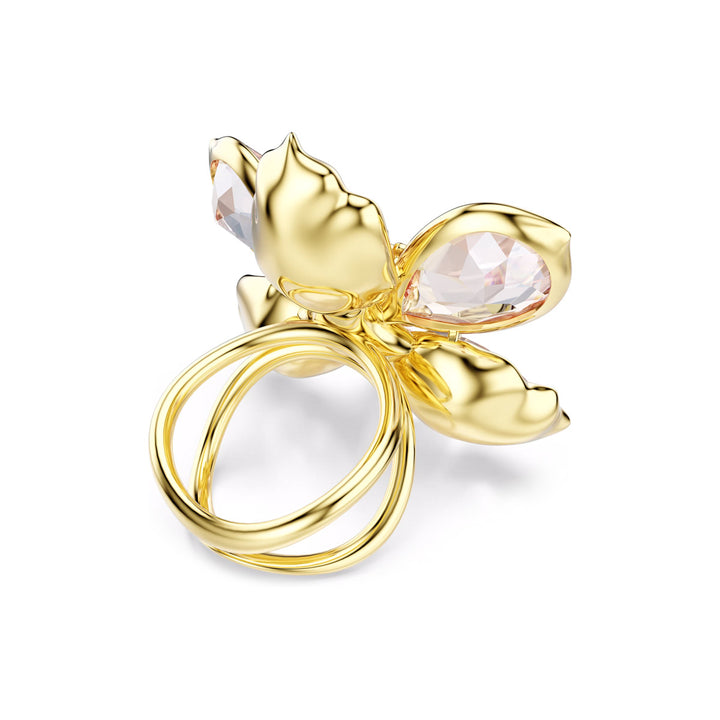 Swarovski Idyllia Motiv Ring Verschiedene Schliffe Blume Goldlegierungsschicht