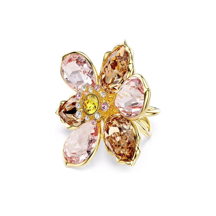 Swarovski Anello con motivo Idyllia Taglio misto Fiore Placcato color oro