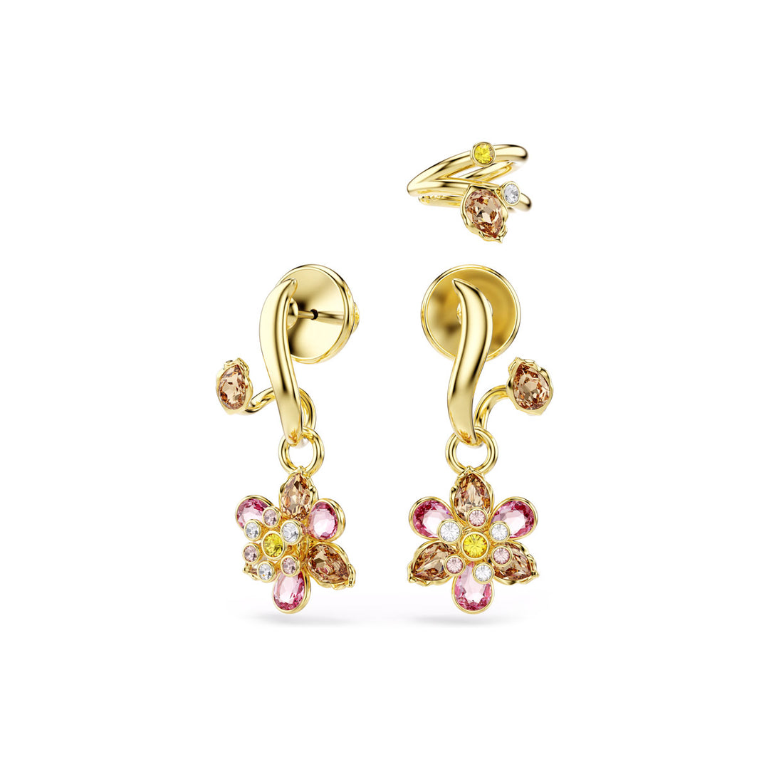 Swarovski Idyllia Ohrringe Set Verschiedene Schliffe Blume Mehrfarbig Goldlegierungsschicht - 5732386