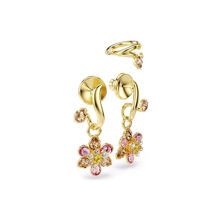 Swarovski Idyllia Ohrringe Set Verschiedene Schliffe Blume Mehrfarbig Goldlegierungsschicht - 5732386