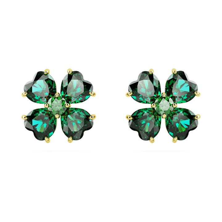 Swarovski Idyllia Ohrstecker Glücksklee Grün Goldlegierungsschicht - 5666236