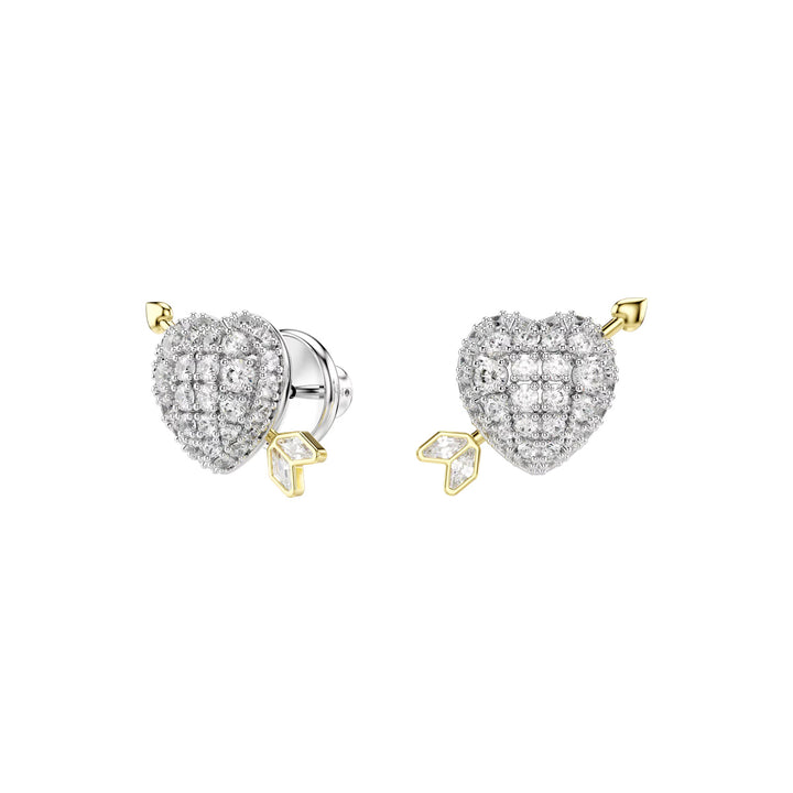 Swarovski Idyllia Ohrstecker Verschiedene Schliffe Herz mit Pfeil Weiss Metallmix - 5737298