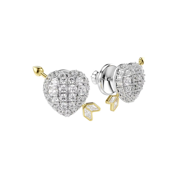 Swarovski Idyllia Ohrstecker Verschiedene Schliffe Herz mit Pfeil Weiss Metallmix - 5737298