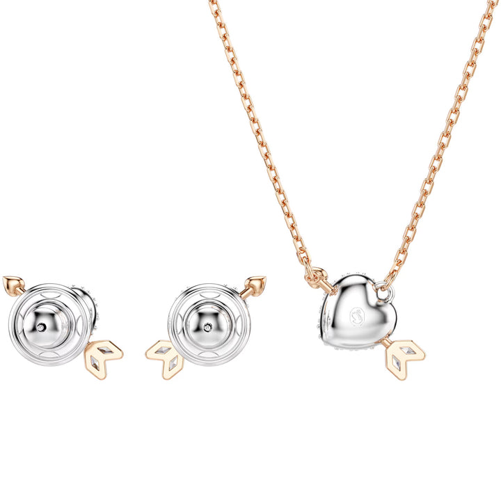 Swarovski Idyllia Set Verschiedene Schliffe Herz mit Pfeil Weiss Roségold Legierungsschicht - 5745580