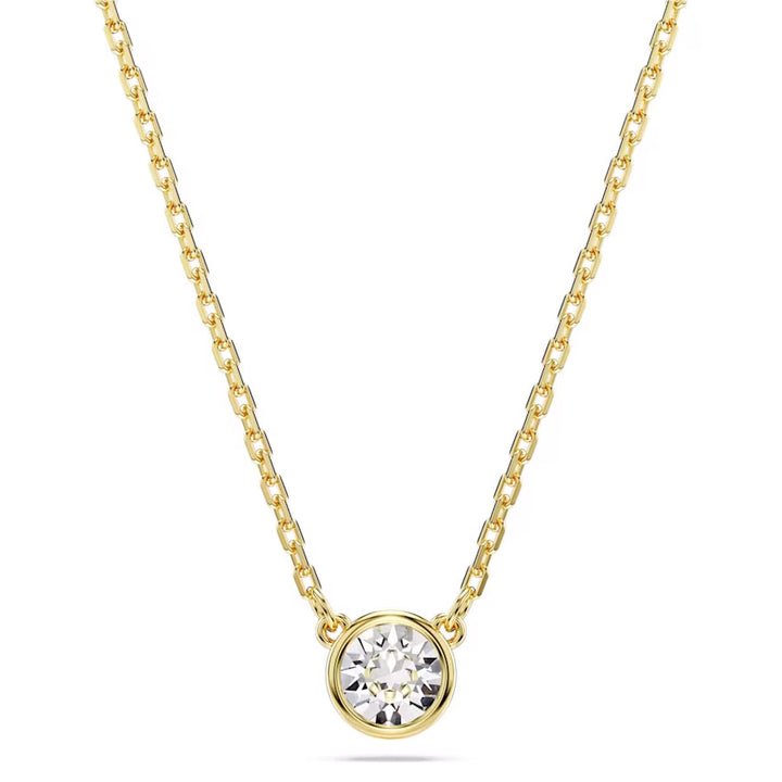 Swarovski Imber Halskette Rundschliff Weiss Gold - 5684511