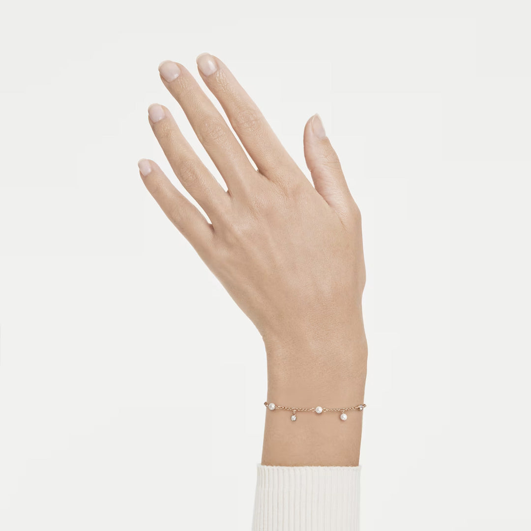 Swarovski Imber Armband Kristallperle Rundschliff Weiss 18K roségoldbeschichtet - 5754243