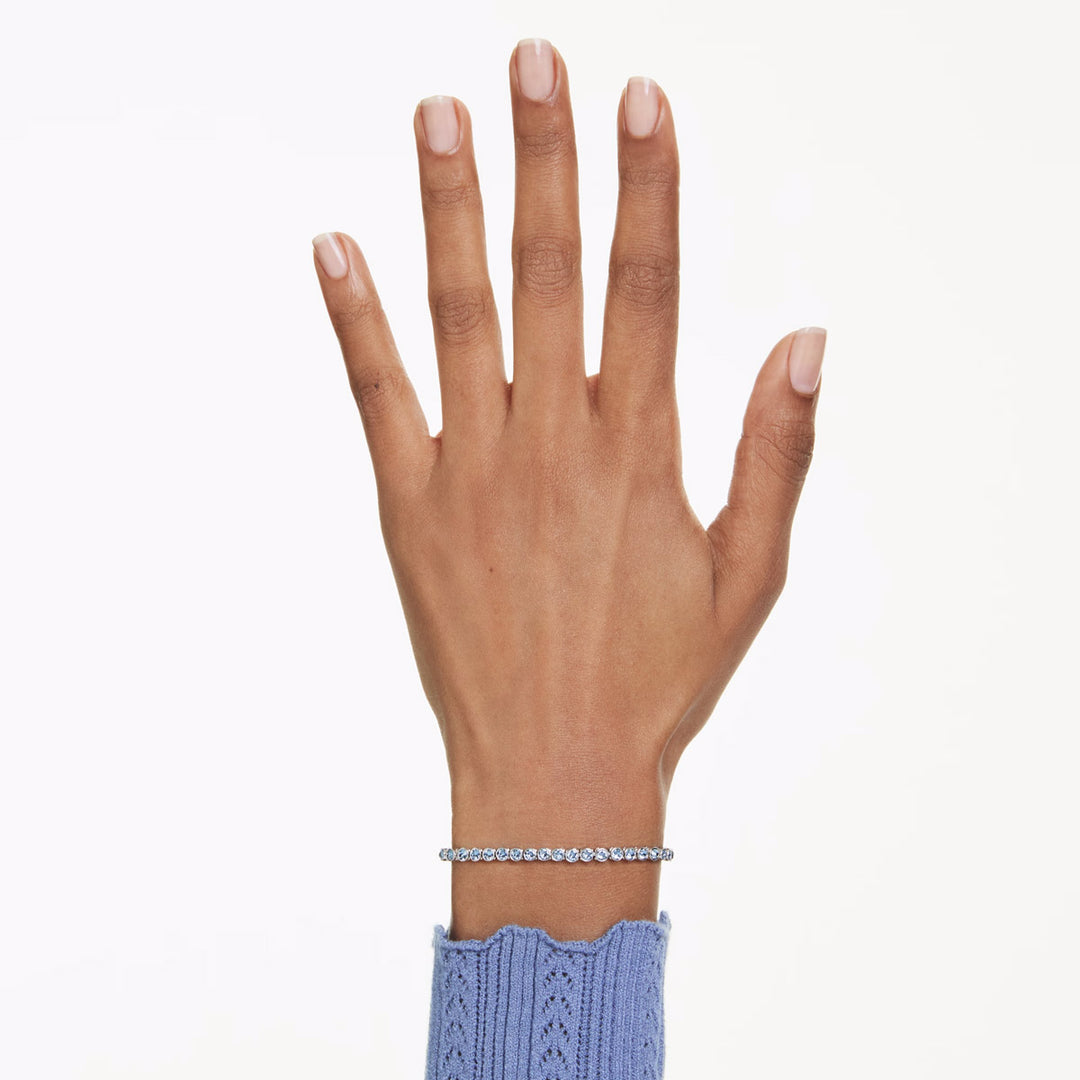 Swarovski Imber Emily Tennis Armband Rundschliff Blau Rhodiniert - 5734239