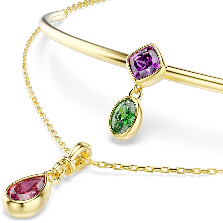 Swarovski Imber Halskette im Lagenlook Verschiedene Schliffe Mehrfarbig 18K goldbeschichtet - 5753273