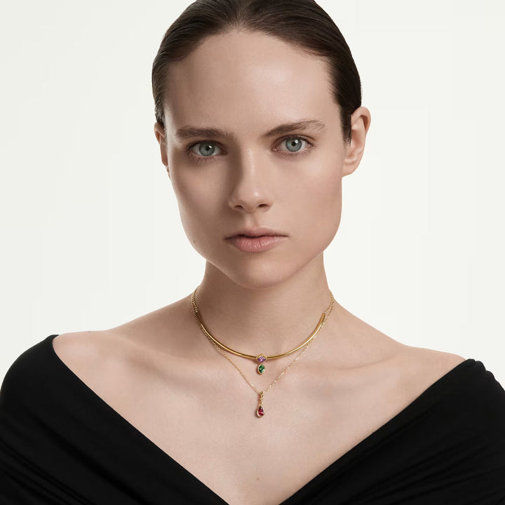 Swarovski Imber Halskette im Lagenlook Verschiedene Schliffe Mehrfarbig 18K goldbeschichtet - 5753273
