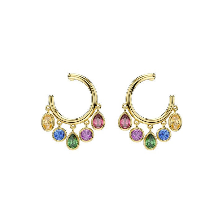 Swarovski Imber Kreolen Verschiedene Schliffe Mehrfarbig 18K goldbeschichtet - 5753263