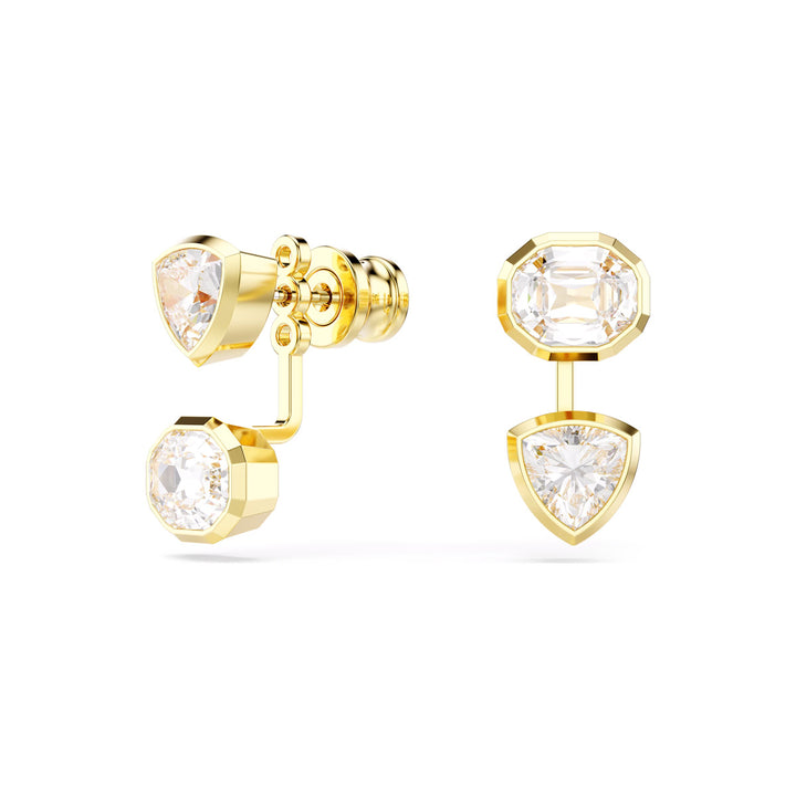 Swarovski Imber Ohrring Jackets Asymmetrisches Design Verschiedene Schliffe Weiss Gold - 5705461
