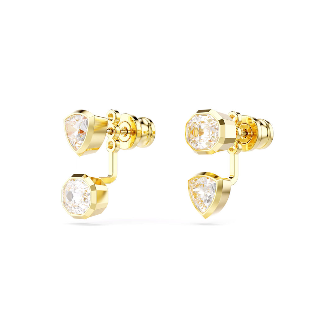 Swarovski Imber Ohrring Jackets Asymmetrisches Design Verschiedene Schliffe Weiss Gold - 5705461