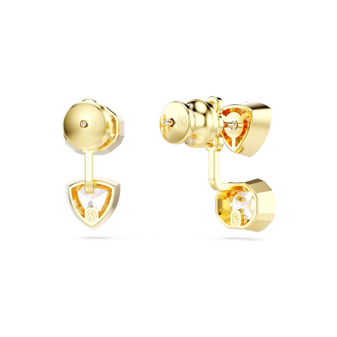Swarovski Imber Ohrring Jackets Asymmetrisches Design Verschiedene Schliffe Weiss Gold - 5705461