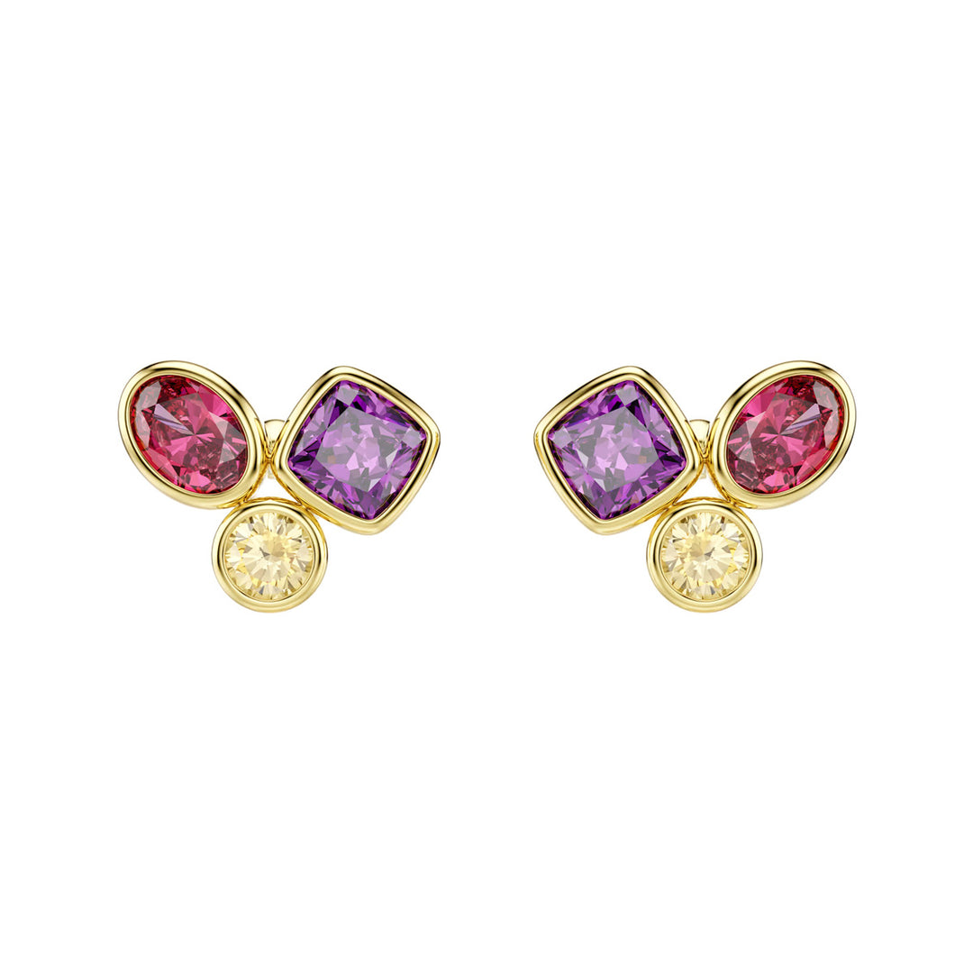 Swarovski Imber Ohrstecker Verschiedene Schliffe Mehrfarbig 18K goldbeschichtet - 5760019