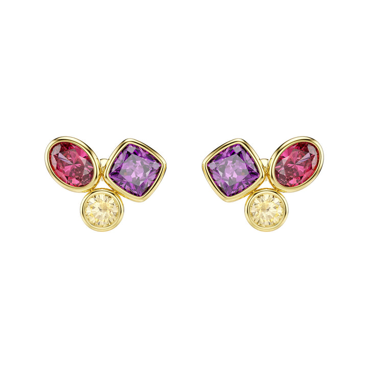 Swarovski Imber Ohrstecker Verschiedene Schliffe Mehrfarbig 18K goldbeschichtet - 5760019