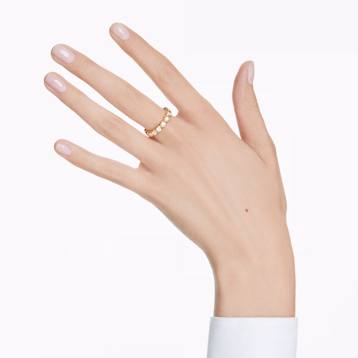Swarovski Imber Ring Rundschliff Weiss Gold