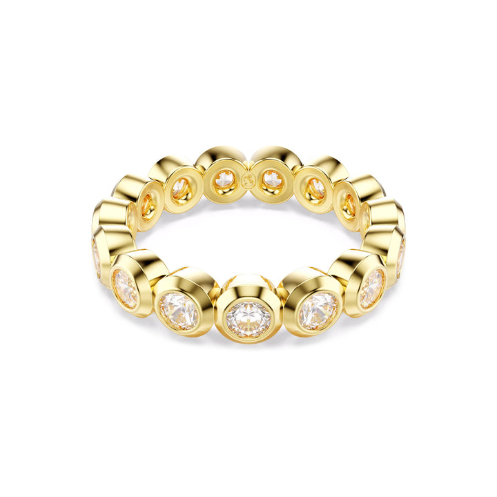 Swarovski Anello Imber Taglio Round Bianco Placcato color oro