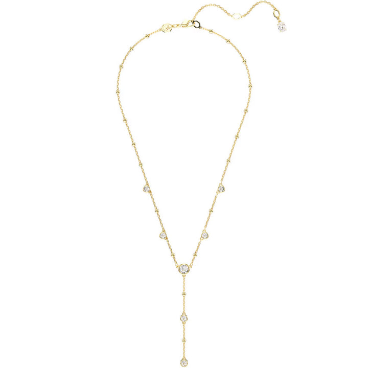 Swarovski Imber Y Halskette Rundschliff Weiss Goldlegierungsschicht - 5684510
