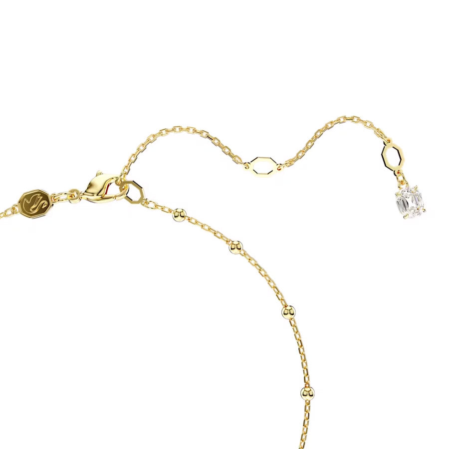 Swarovski Imber Y Halskette Rundschliff Weiss Goldlegierungsschicht - 5684510
