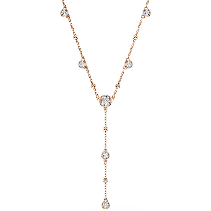 Swarovski Collier en Y Imber Taille ronde Blanc Doré à l’or rose 18 carats - 5763813