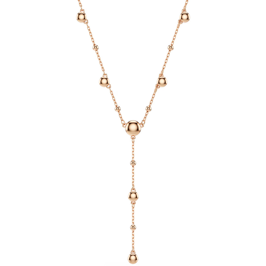 Swarovski Imber Y Halskette Rundschliff Weiss 18K roségoldbeschichtet - 5763813