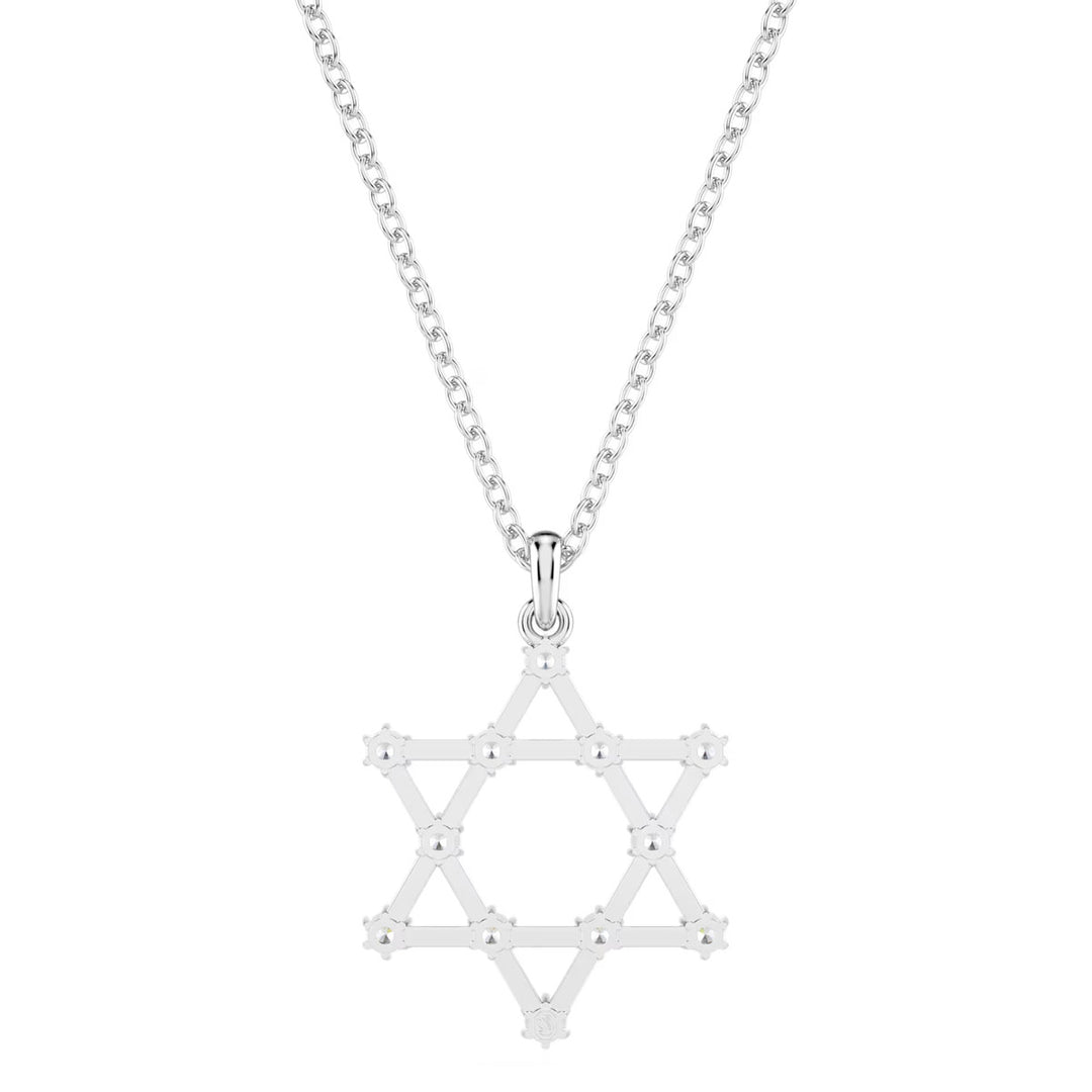 Swarovski Insigne Halskette Rundschliff Stern Weiss Rhodiniert - 5677156