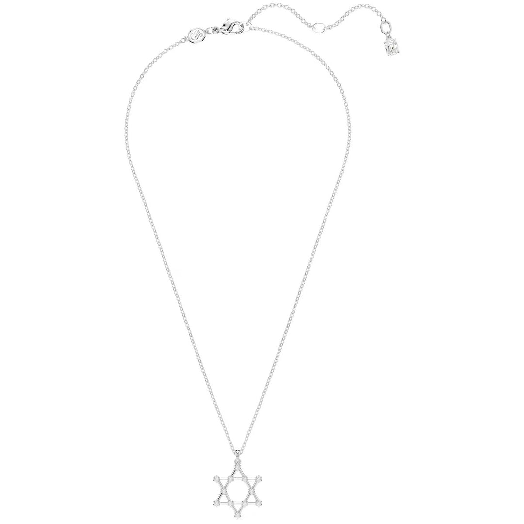 Swarovski Insigne Halskette Rundschliff Stern Weiss Rhodiniert - 5677156
