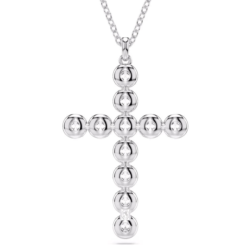 Swarovski Insigne Halskette Verschiedene Schliffe Kreuz Weiss Rhodiniert - 5675573