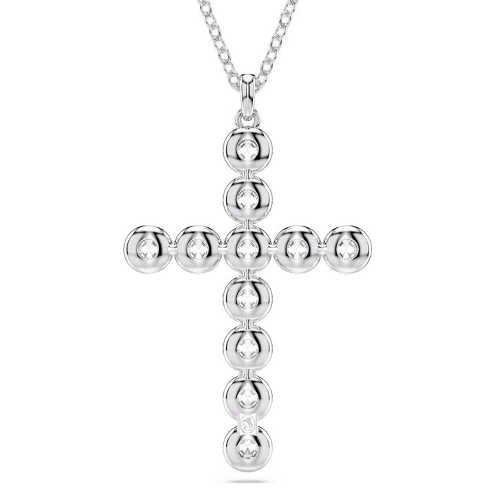 Swarovski Insigne Halskette Verschiedene Schliffe Kreuz Weiss Rhodiniert - 5675573