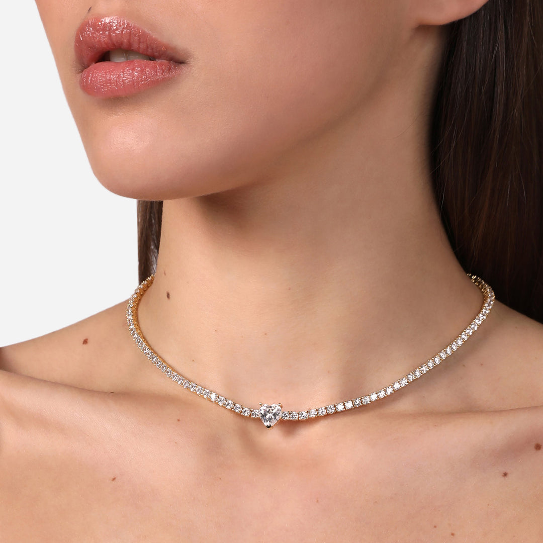 Chiara Ferragni Diamond Heart Halskette - J19AUV04