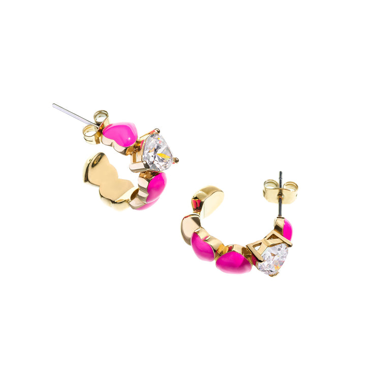 Chiara Ferragni Cuoricino Neon Ohrringe - J19AWD05