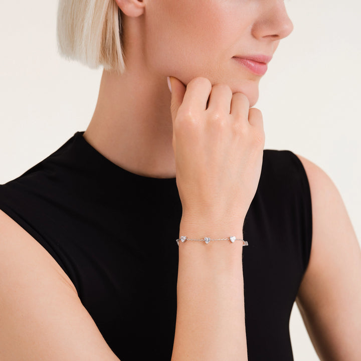 Rosefield Row of Hearts Armband - JBRHS-J1014
