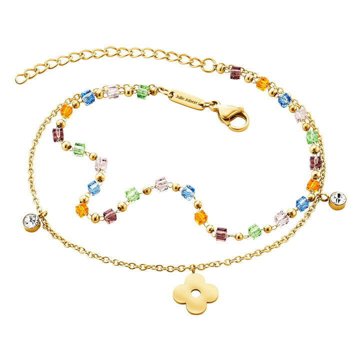 Julie Julsen Flower Colour Beads Fusskette - JJAC31058G