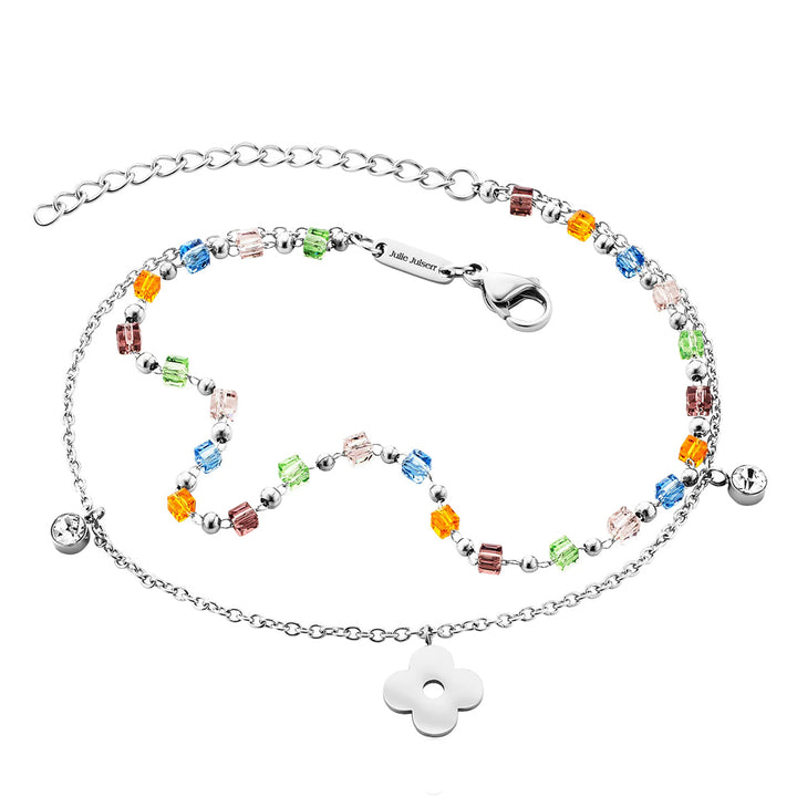 Julie Julsen Flower Colour Beads Fusskette - JJAC31058S