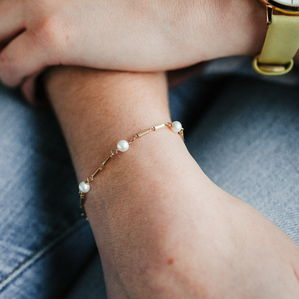 Julie Julsen Armband Süsswasserperlen - JJBR01149.3