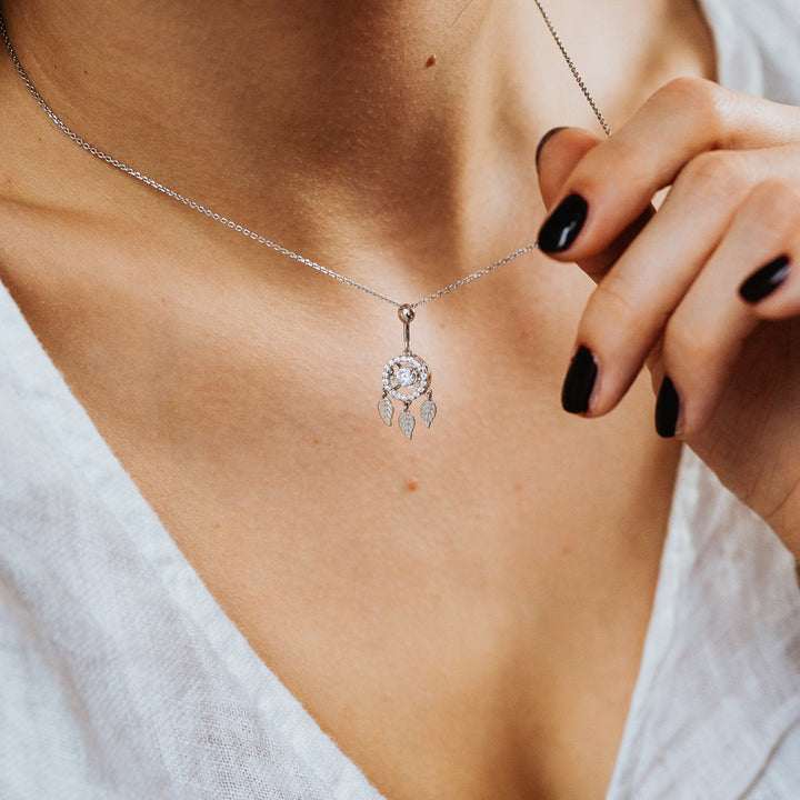 Julie Julsen Dancing Stone Flying Leaves Halskette - JJDNE01291.1