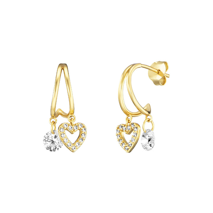 Julie Julsen Ohrstecker Heart - JJER34065-3G