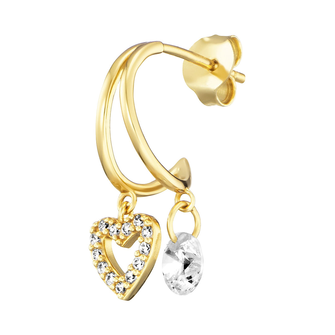 Julie Julsen Ohrstecker Heart - JJER34065-3G