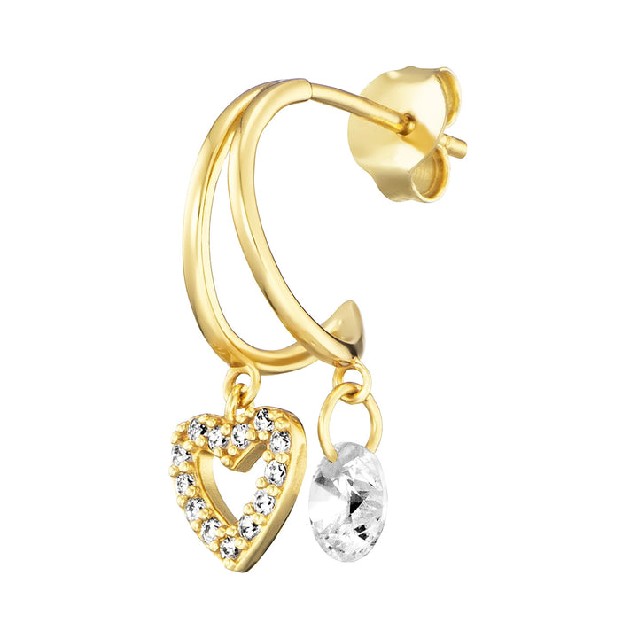 Julie Julsen Ohrstecker Heart - JJER34065-3G
