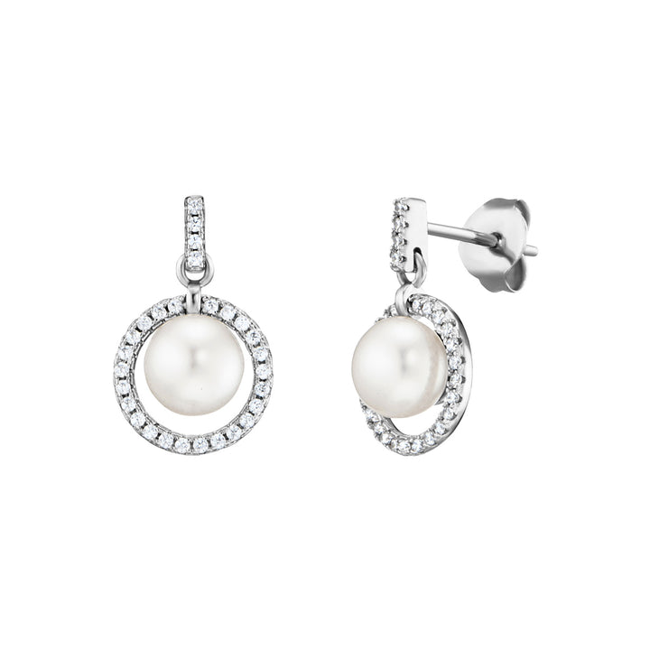 Julie Julsen Circle Pearl Ohrstecker - JJER3434S