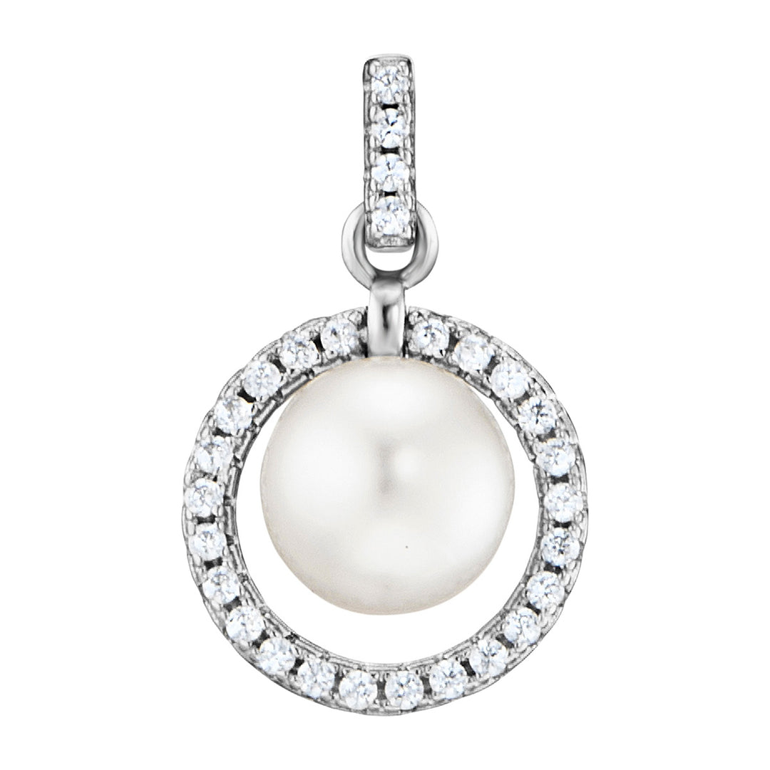 Julie Julsen Circle Pearl Ohrstecker - JJER3434S