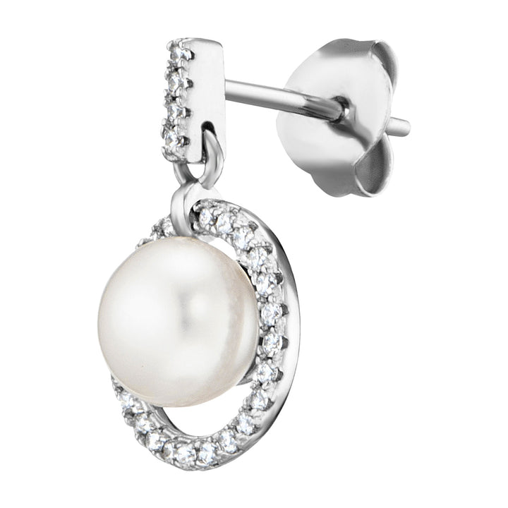 Julie Julsen Circle Pearl Ohrstecker - JJER3434S