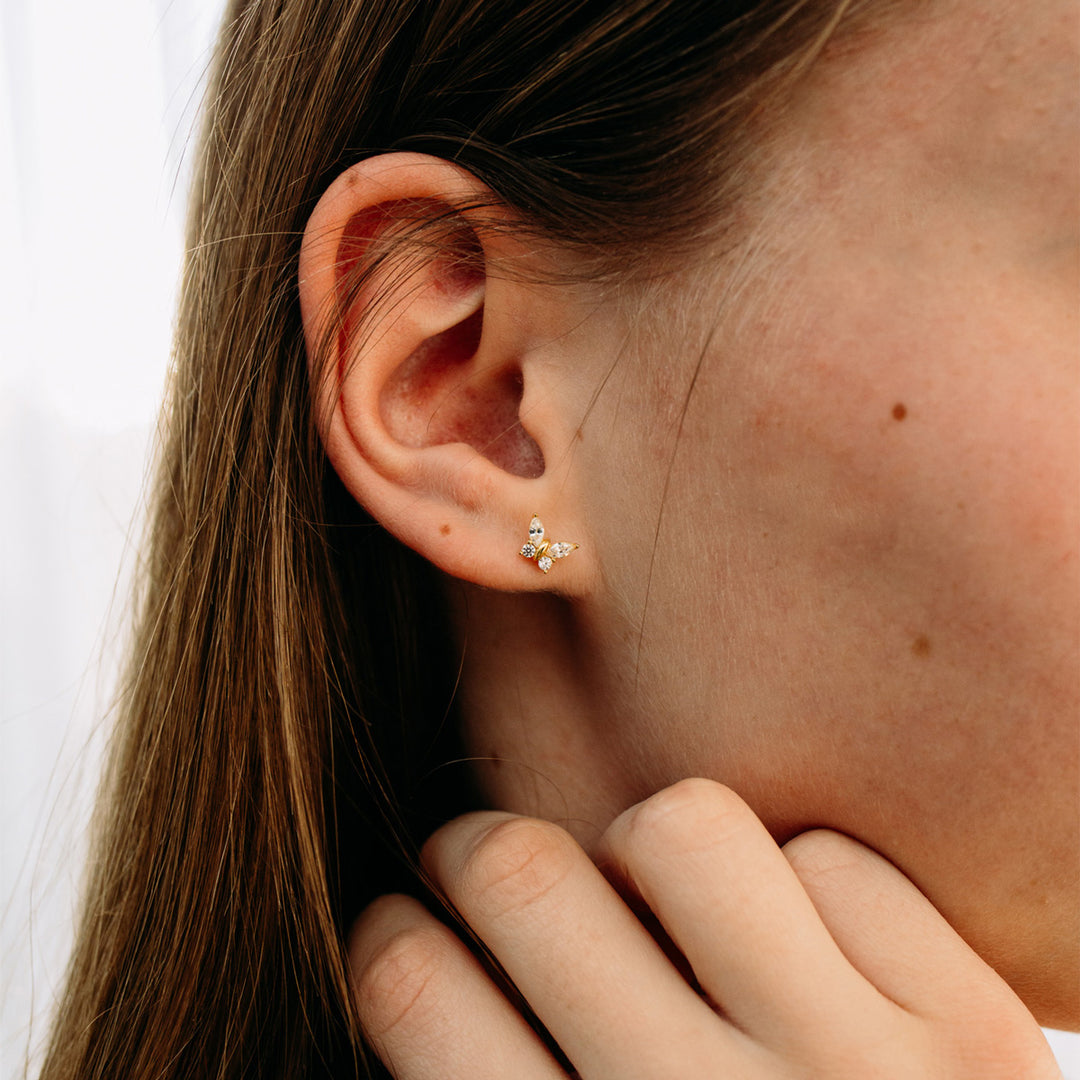 Julie Julsen Kids Ohrstecker Buttertly - JJKER34455-G
